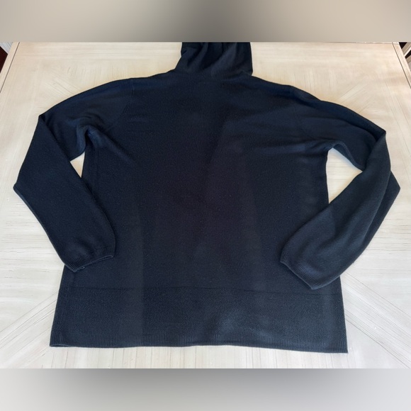 Karen Scott Luxsoft Open Front Hooded Cardigan - Black Size M - Picture 12 of 15